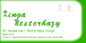 kinga mesterhazy business card
