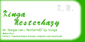 kinga mesterhazy business card